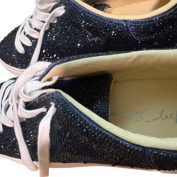 Blue by Betsey Johnson Sidny Rhinestone Embellished  Platform Lace up (7.5) - Picture 10 of 14